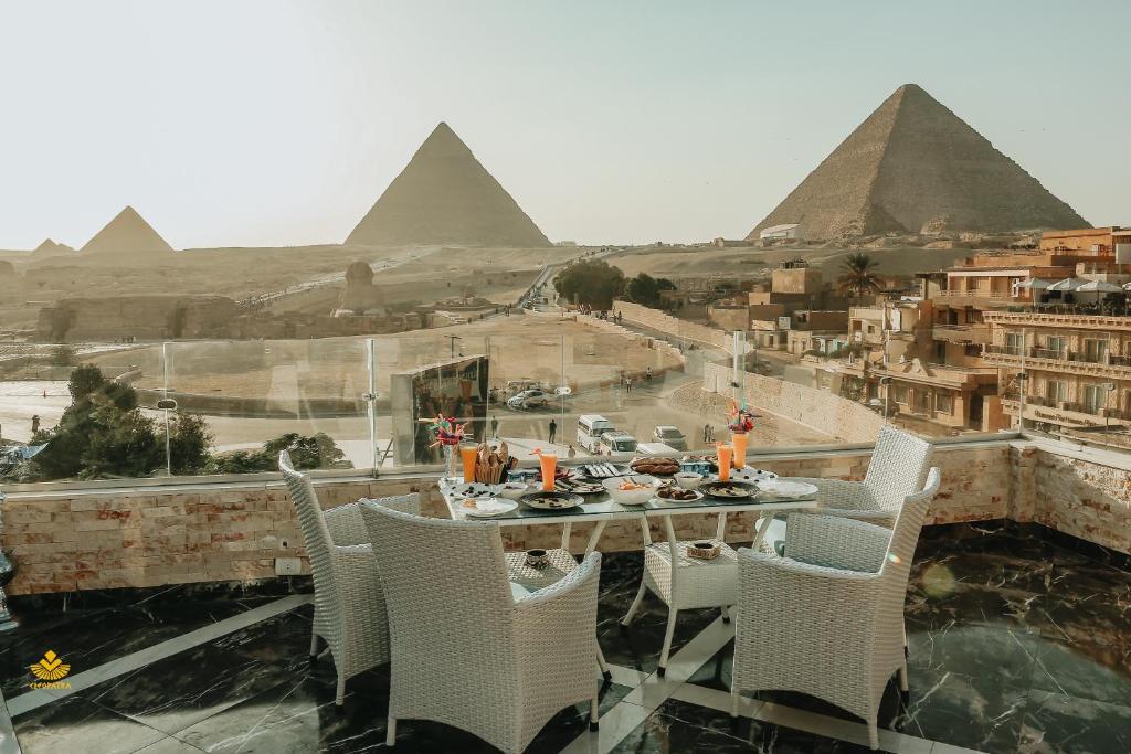 Cleopatra pyramids view - main image