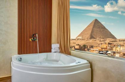 Cleopatra Tower Pyramids View 